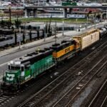 single locomotive on tract at daytime